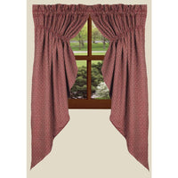 Thumbnail for Barn Red Oat Philmont Jacquard Gathered Swag Lined C6850017 - The Fox Decor
