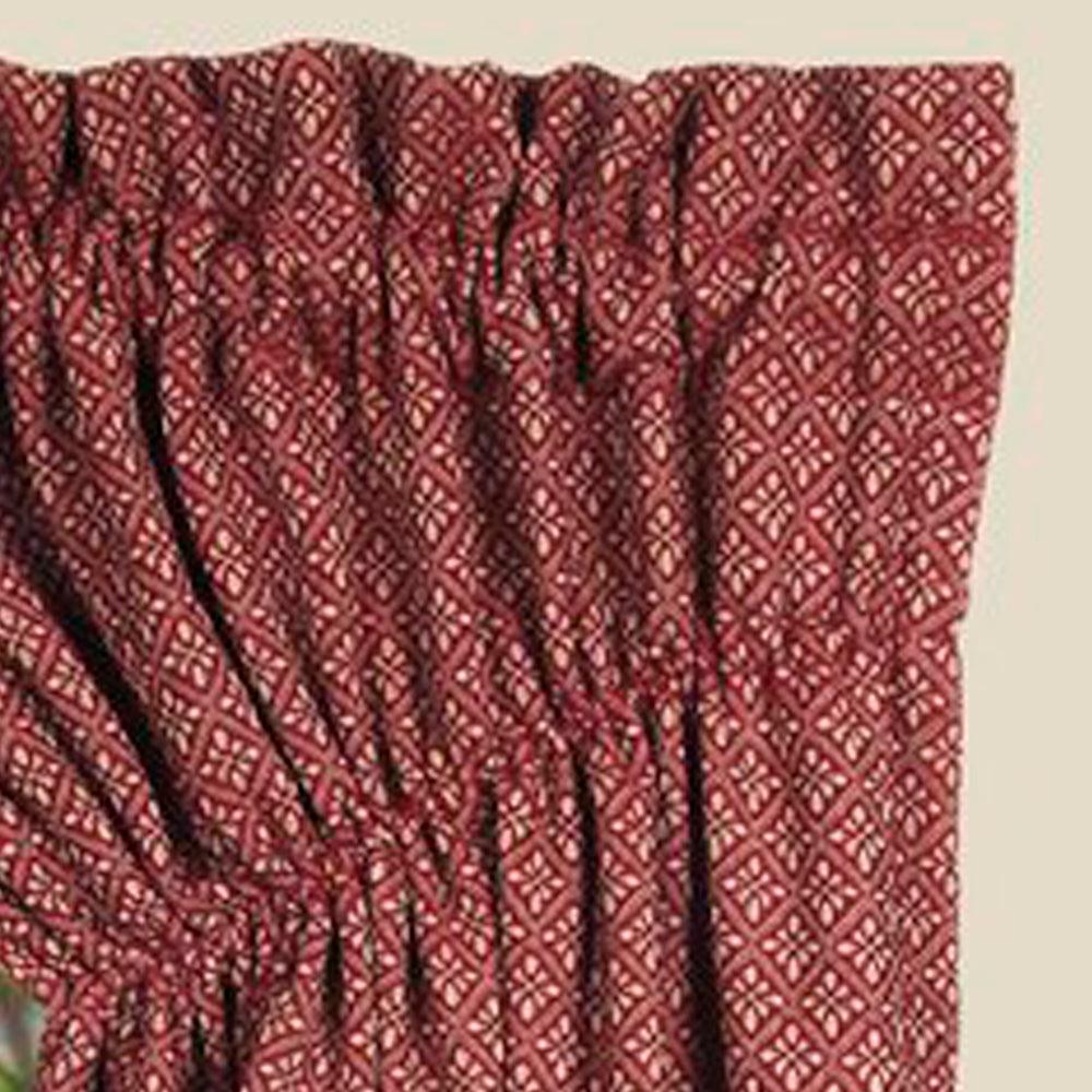 Barn Red Oat Philmont Jacquard Gathered Swag Lined C6850017 - The Fox Decor