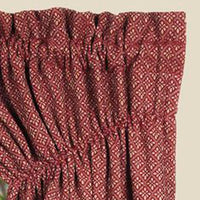 Thumbnail for Barn Red Oat Philmont Jacquard Gathered Swag Lined C6850017 - The Fox Decor