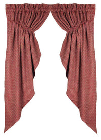 Thumbnail for Barn Red Oat Philmont Jacquard Gathered Swag Lined C6850017 - The Fox Decor