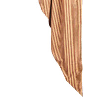 Barn Red Nutmeg York Ticking Gathered Swag Lined C6880017 - The Fox Decor