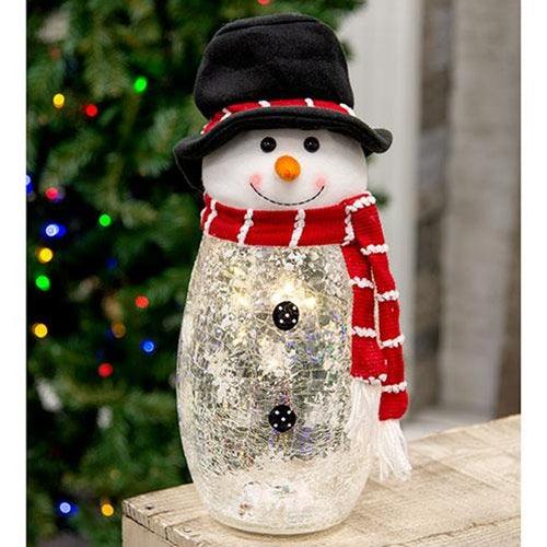 Light Up Top Hat Snowman - The Fox Decor
