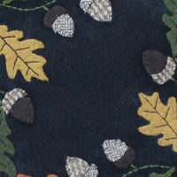 Thumbnail for Leaves & Acorns Black Candle Mat CM022010