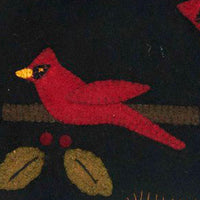 Thumbnail for Cardinal Christmas Black Candle Mat Set Of Two CMAR0069 - The Fox Decor