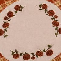 Little Pumpkin Vine Candle Mat Osenburg Burnt Orange Set Of Two CMGD0057 - The Fox Decor