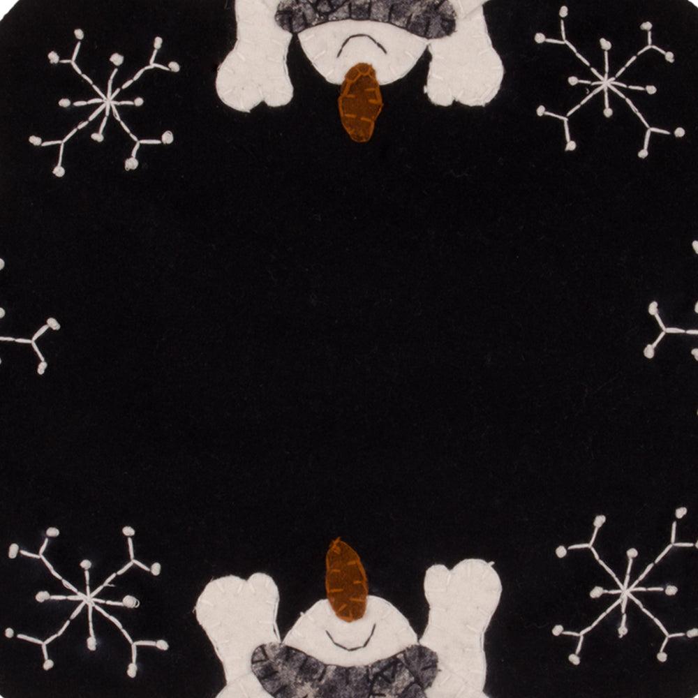 Snow Day Black Candlemat Set Of Two CMRE0225 - The Fox Decor