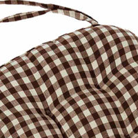 Black Nutmeg Heritage House Check Black Chair Pad CP100011 - The Fox Decor