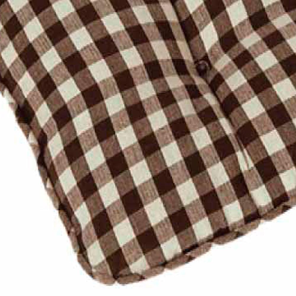 Black Nutmeg Heritage House Check Black Chair Pad CP100011 - The Fox Decor