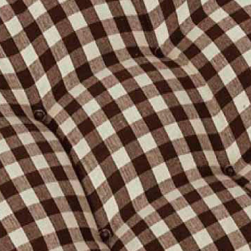 Black Nutmeg Heritage House Check Black Chair Pad CP100011 - The Fox Decor