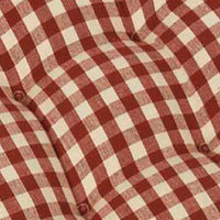 Thumbnail for Barn Red Nutmeg Heritage House Check Barn Red Chair Pad CP100017 - The Fox Decor