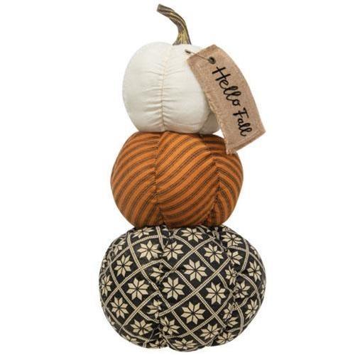 Hello Fall Pumpkin Stack - The Fox Decor