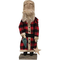 Thumbnail for Buffalo Check Santa on Base - The Fox Decor