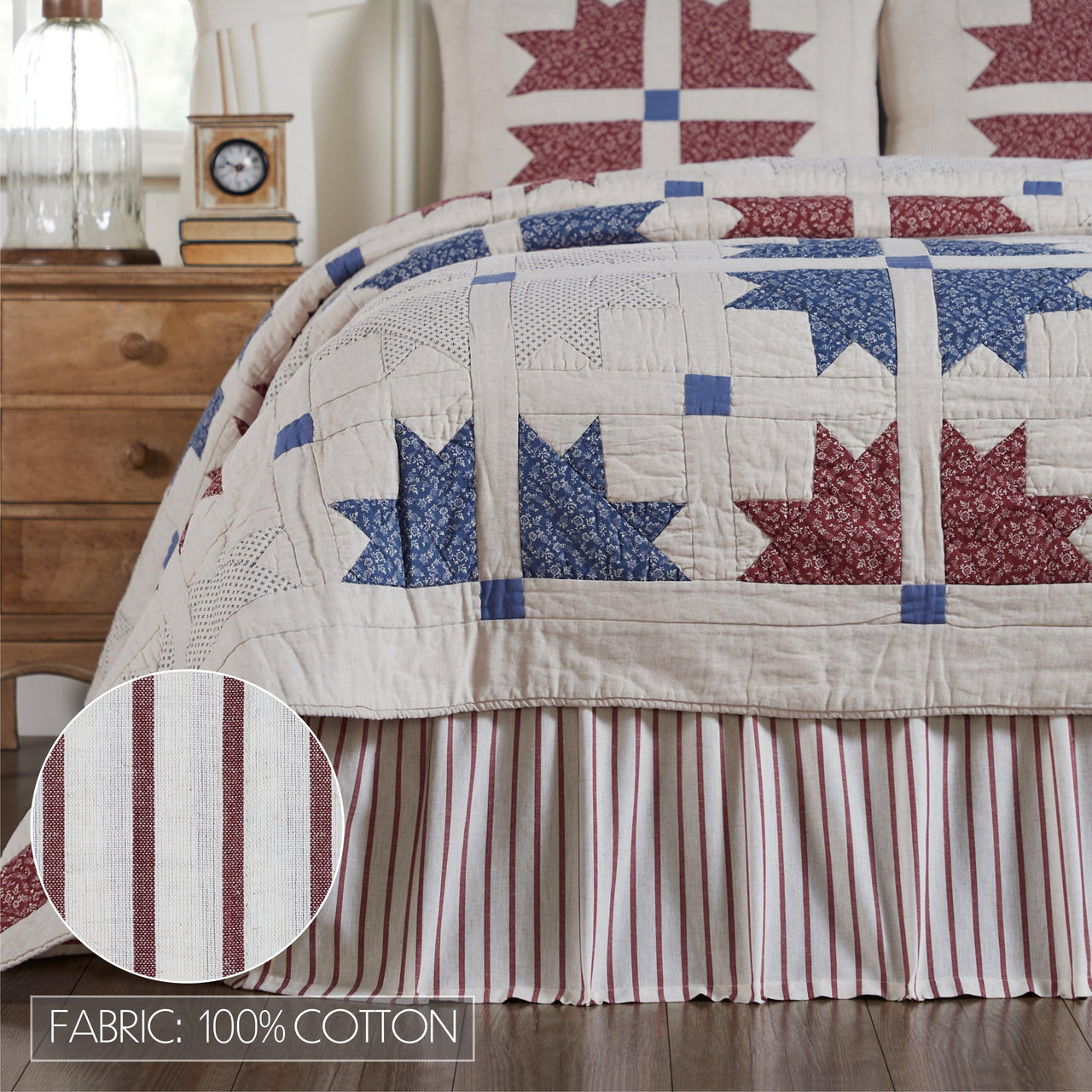Celebration Queen Bed Skirt 60x80x16 VHC Brands - The Fox Decor
