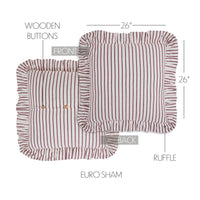 Thumbnail for Celebration Fabric Euro Sham 26x26 VHC Brands - The Fox Decor