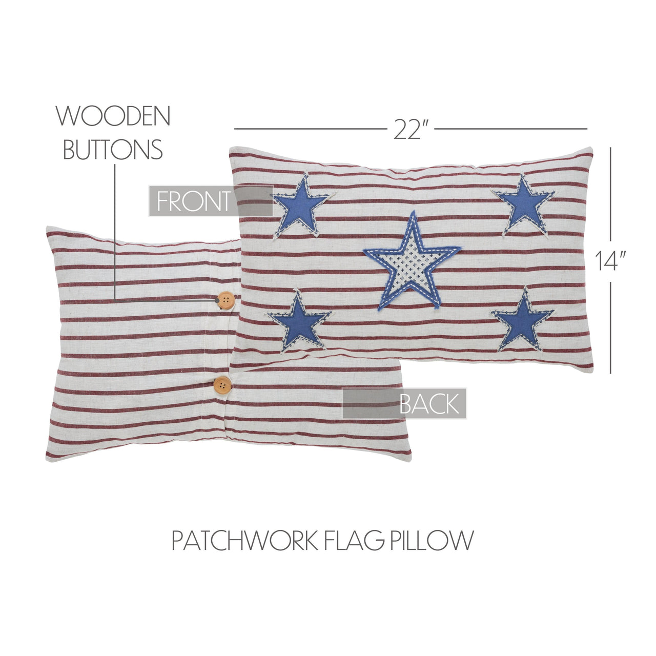 Celebration Star Applique Pillow 14x22 VHC Brands - The Fox Decor