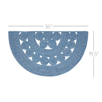 Thumbnail for Celeste Blended Blue Indoor/Outdoor Half Circle Braided Rug 19.5