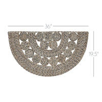 Thumbnail for Celeste Blended Pebble Indoor/Outdoor Half Circle Braided Rug 19.5