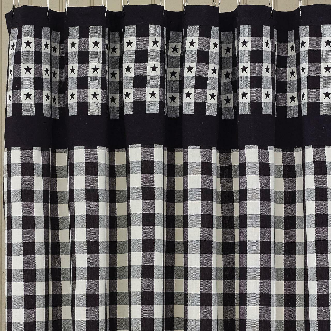 Checkerboard Star Shower Curtain - 72" x 72" Park Designs - The Fox Decor