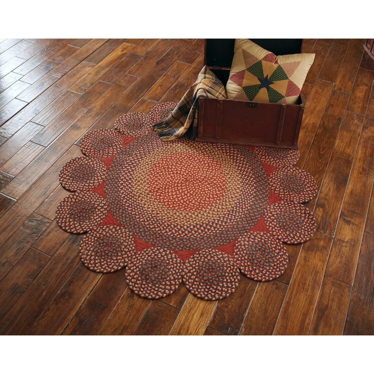 Circle Circles Round Braided Rug 4.5' Park Designs - The Fox Decor