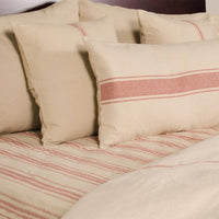 Thumbnail for Oat Barn Red Grain Sack Solid Duvet Cover (Tie Closure) DQ164017 - The Fox Decor
