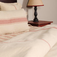 Thumbnail for Oat Barn Red Grain Sack Solid Duvet Cover (Tie Closure) DQ164017 - The Fox Decor