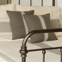 Thumbnail for Grain Sack Stripe Cream Pewter Queen Duvet Cover DQ165065 - The Fox Decor