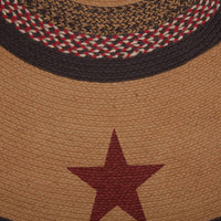 Thumbnail for Landon Jute Braided Rug Oval Stencil Stars 3'x5' with Rug Pad VHC Brands - The Fox Decor