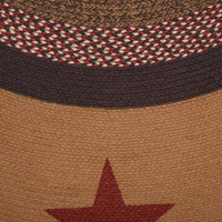 Thumbnail for Landon Jute Braided Rug Round 3ft Stencil Stars with Rug Pad VHC Brands - The Fox Decor