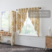 Thumbnail for Dorset Gold Floral Prairie Short Panel Set of 2 63x36x18 VHC Brands - The Fox Decor