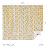 Thumbnail for Dorset Gold Floral Luxury King Quilt 120WX105L VHC Brands - The Fox Decor