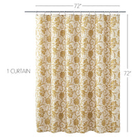 Thumbnail for Dorset Gold Floral Shower Curtain 72