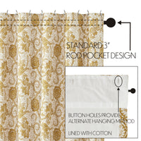 Thumbnail for Dorset Gold Floral Shower Curtain 72