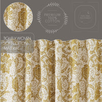 Thumbnail for Dorset Gold Floral Swag Curtain Set of 2 36x36x16 VHC Brands