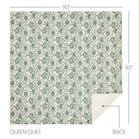 Thumbnail for Dorset Green Floral Queen Quilt 90Wx90L VHC Brands