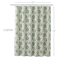 Thumbnail for Dorset Green Floral Shower Curtain 72