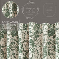 Thumbnail for Dorset Green Floral Panel Curtain Set of 2 84x40 VHC Brands