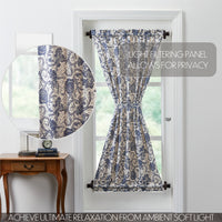 Thumbnail for Dorset Navy Floral Door Panel Curtain 72x40 VHC Brands