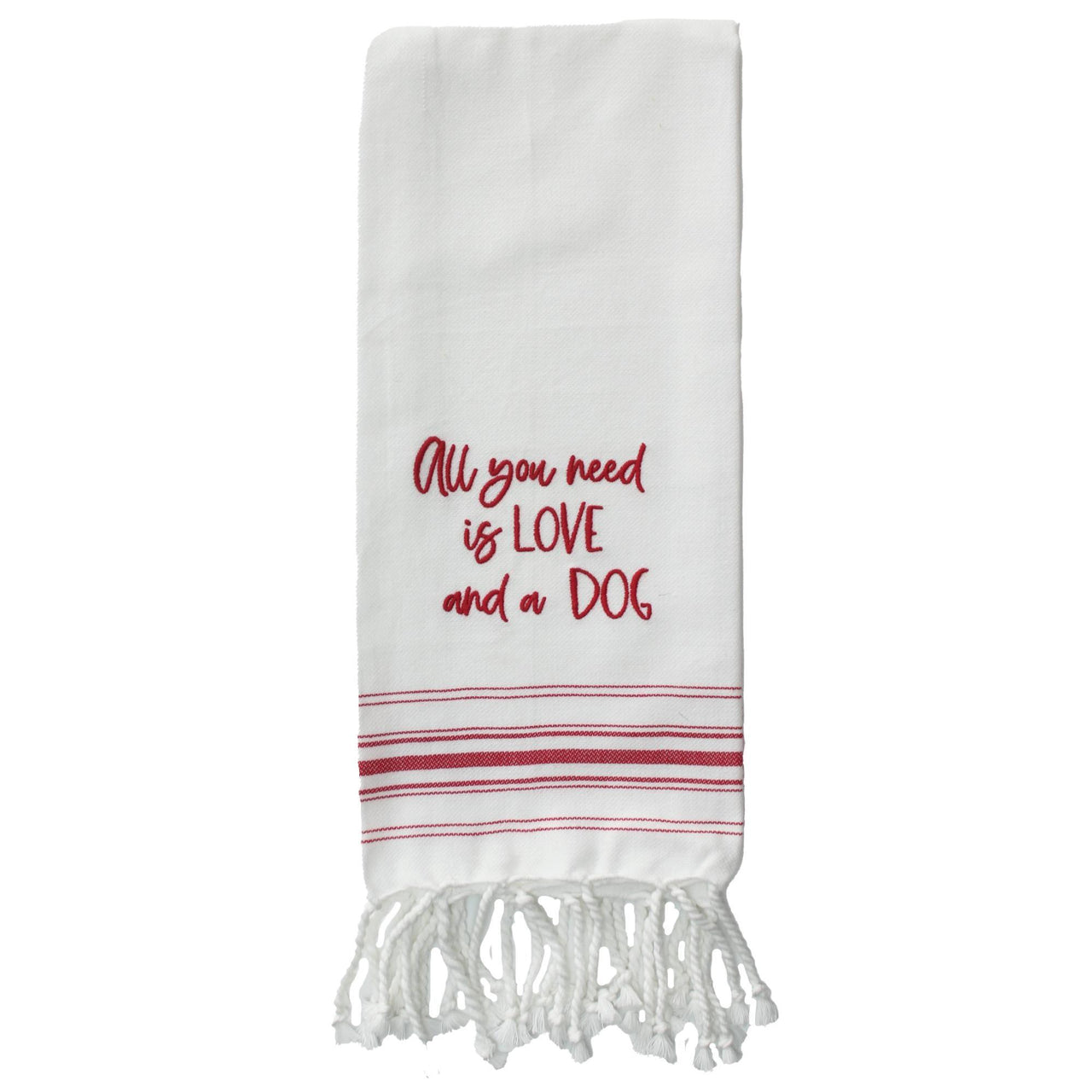 Red All you need love dog towel ET000019 - The Fox Decor