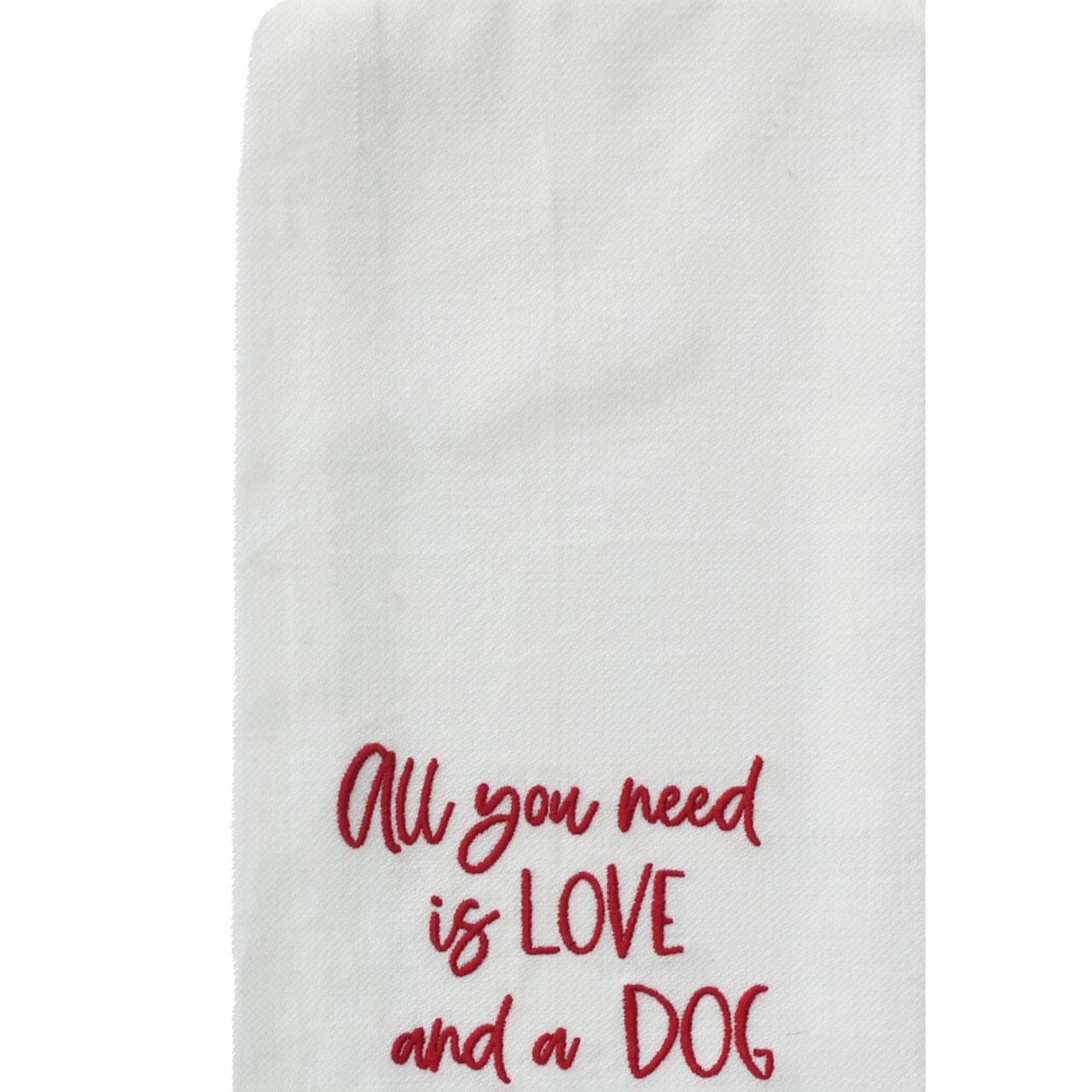 Red All you need love dog towel ET000019 - The Fox Decor