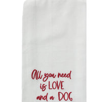 Thumbnail for Red All you need love dog towel ET000019 - The Fox Decor