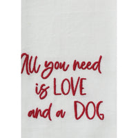 Thumbnail for Red All you need love dog towel ET000019 - The Fox Decor