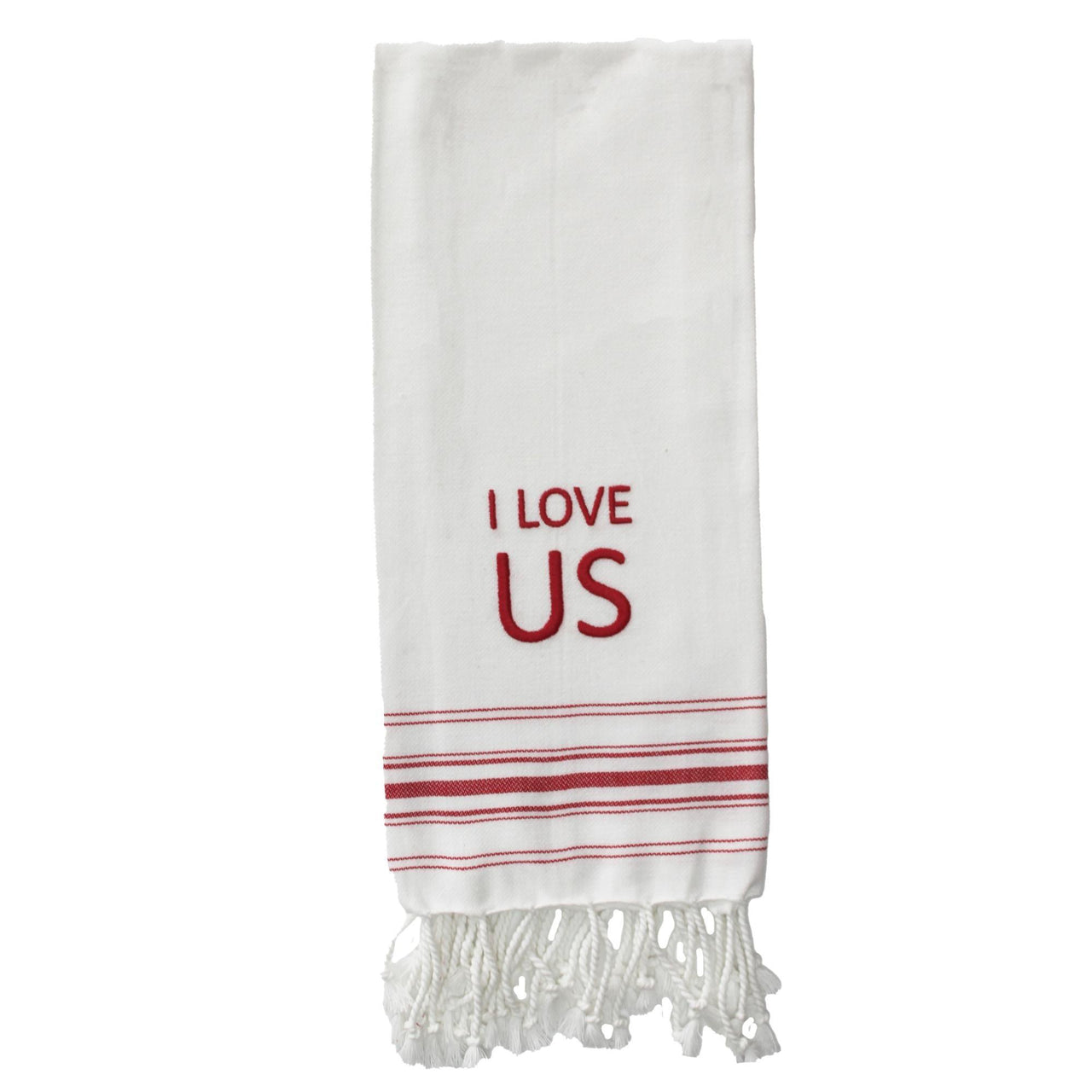 Red I Love Us Towel ET000020 - The Fox Decor