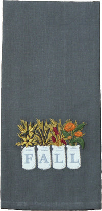 Thumbnail for Fall Mason Jar  Gray towel  - Interiors by Elizabeth