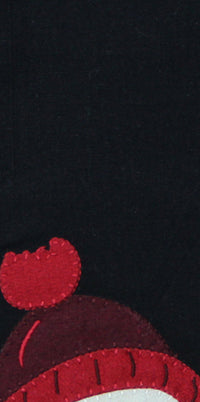 Thumbnail for Snowman   Black towel ET084010