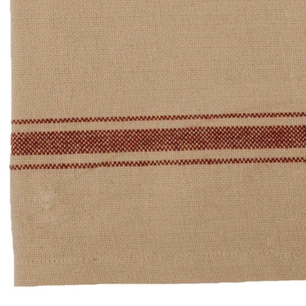 Grain Sack Barn Red Grain Sack Stripe Barn Red Towel Set Of Two ET164017 - The Fox Decor