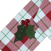 2 in 1 Christmas Buffalo Check Holly, SnowmanTTowel Set of two ET220021 - The Fox Decor