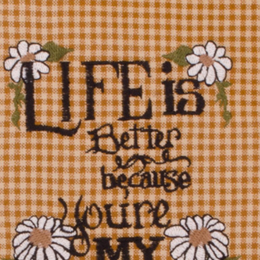 Nutmeg Mustard Life Is Better Towel Set Of Two ETMM0006 - The Fox Decor