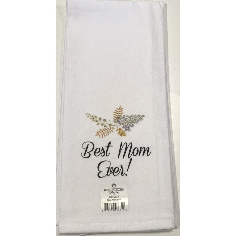 Best Mom Ever 18" X 28" White Set Of 2 ETRE0228 - The Fox Decor