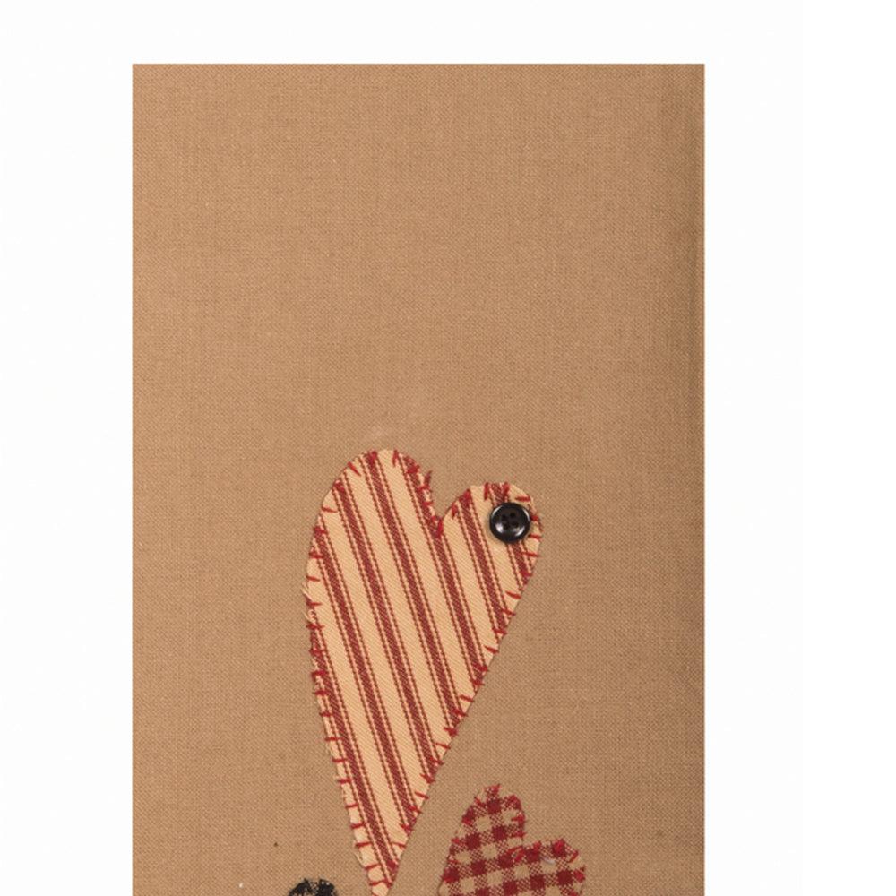 Hearts Applique Towel Set of two ETRE0307 - The Fox Decor