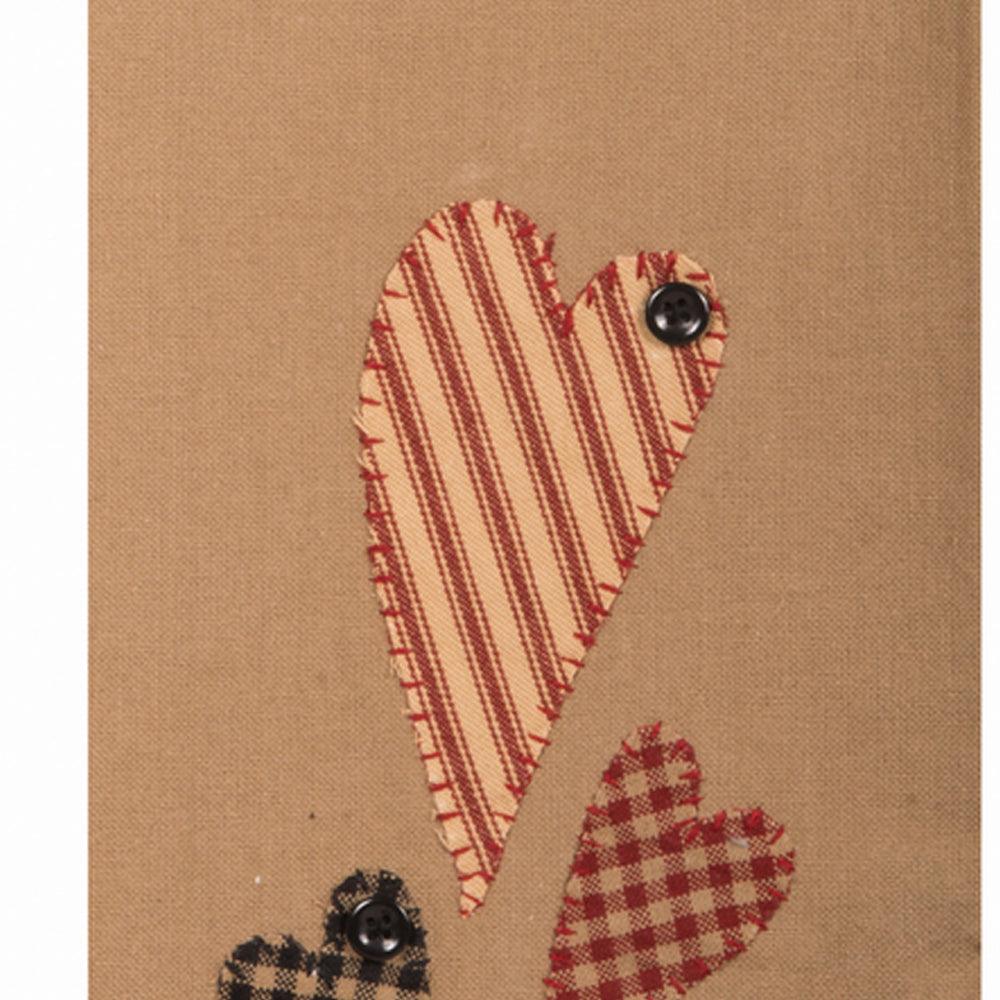 Hearts Applique Towel Set of two ETRE0307 - The Fox Decor